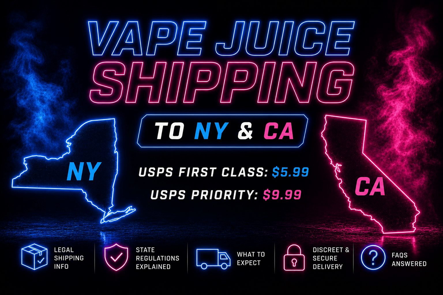 Yes, We Ship to NY & CA!
