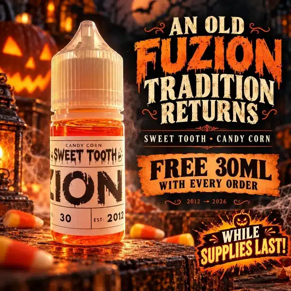 Sweet Tooth Halloween promotion, free 30ml with every order while supplies last